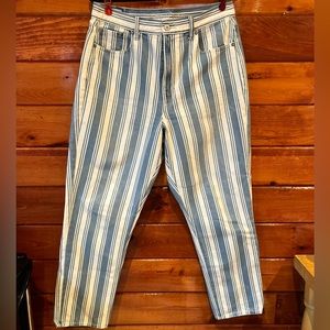 American Eagle Striped Mom Jeans